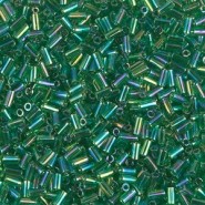 Abalorios Miyuki bugles 3mm - Transparent green ab BGL1-179